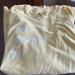 Comfort Colors Long Sleeve Yellow Grateful T Shirt Size M
